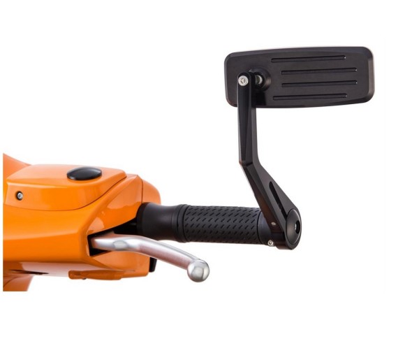 Specchietto terminale manubrio ACTION per Vespa sinistro o destro, nero