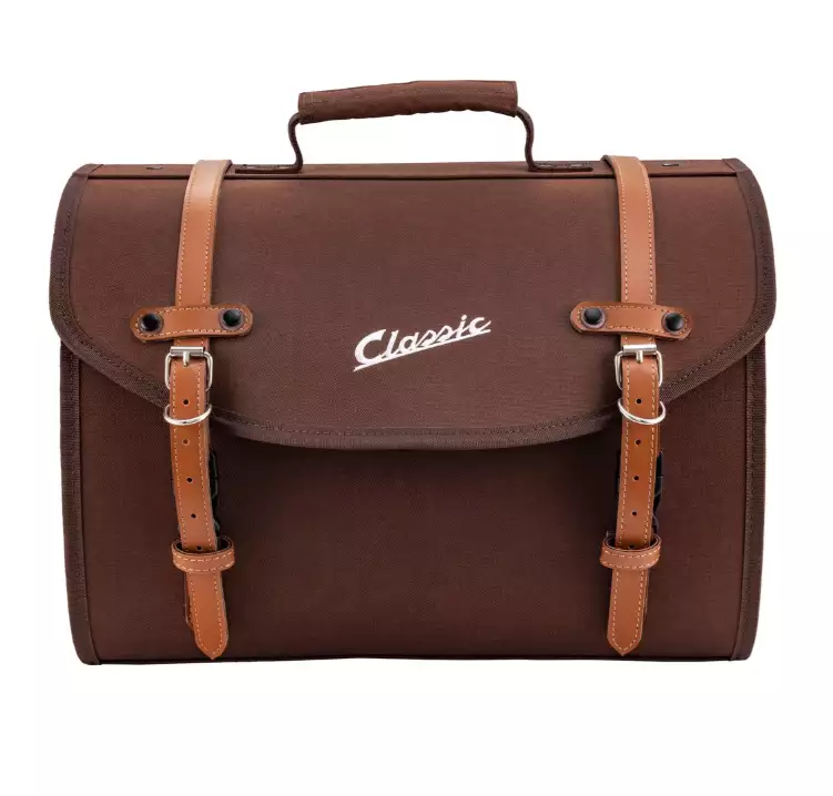 Borsa "Classic" grande per Vespa, in nylon, marrone tabacco