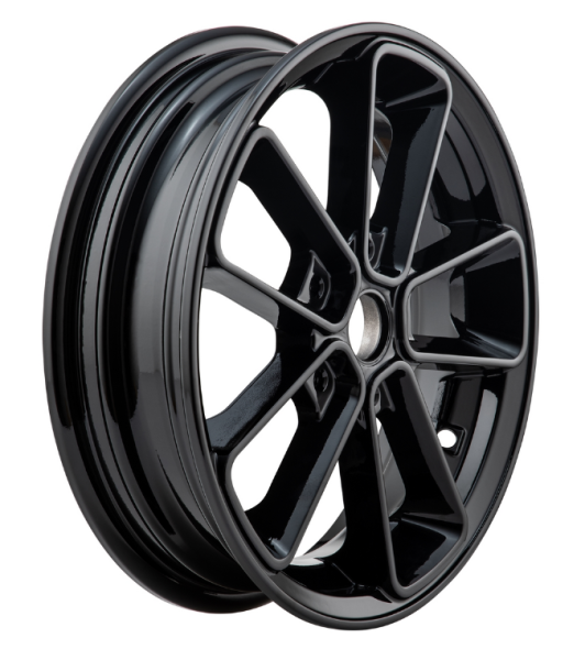 Cerchio anteriore/posteriore da 12" per Vespa GTS/GTS Super/GTV/GT 60/GT/GT L 125-300ccm, nero lucido