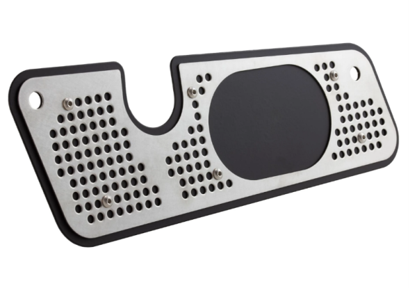 Forcellone di scarico per Vespa GTS/GTS Super/GTV/GT, nero/argento