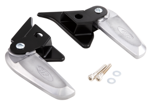 Poggiapiedi destro e sinistro per Vespa Primavera/​Sprint 50-150ccm 2T/​4T AC, nero/argento