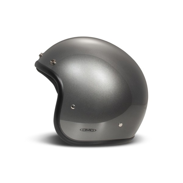 Casco jet DMD Retro, grigio lucido, Metallic Grey, fibra di vetro, ECE 22.06