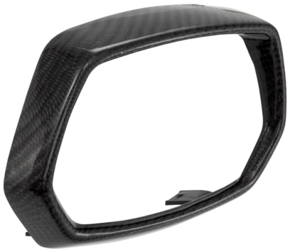 Anello faro nero per Vespa Sprint 50-150ccm 2T/​4T ('13-'18), carbonio
