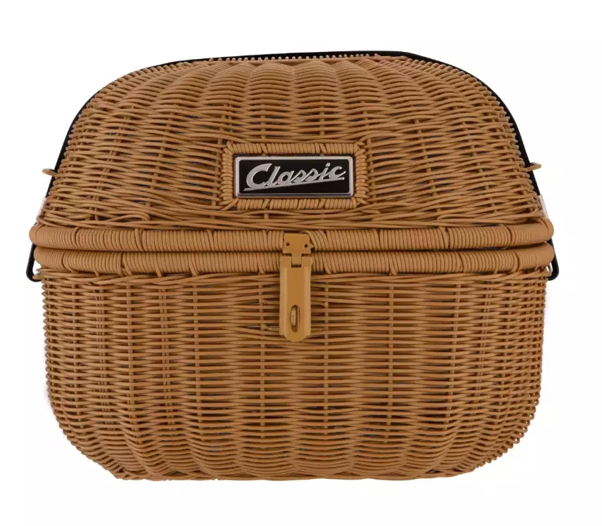 Kit cestino "Classic" con portapacchi per Vespa LX/LXV/S 50-150cc, marrone
