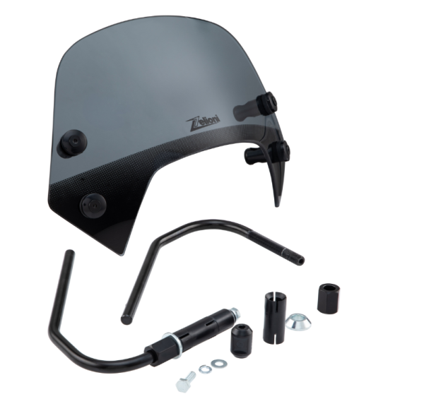 Flyscreen ZELIONI Racing per Vespa Sprint 50-150cc 2T/4T, nero oscurato