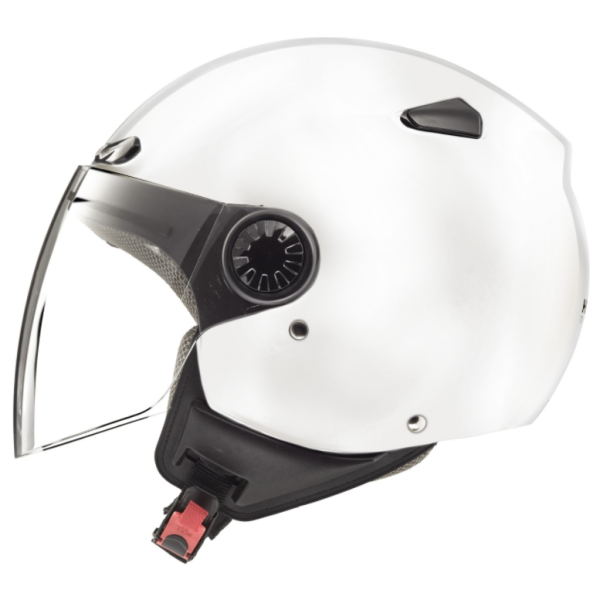 Casco jet Helmo Milano, Oscuro, bianco