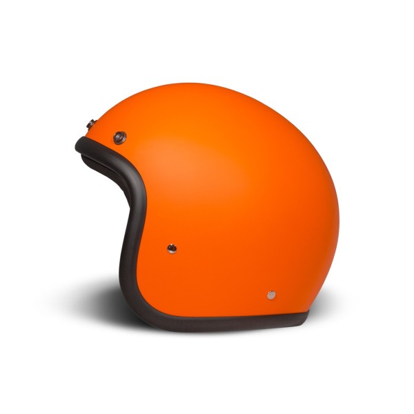 Casco jet DMD Retro, arancione opaco, fibra di vetro, ECE 22.06