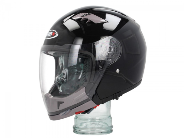 Casco modulare Shiro, SH414, sistema, nero