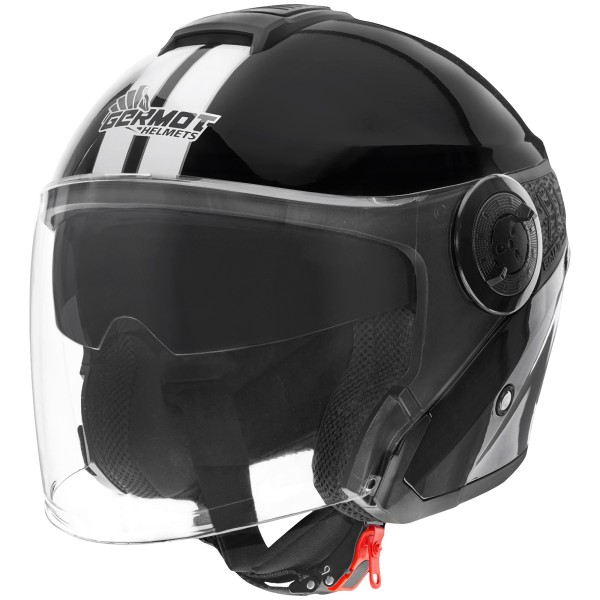 Casco Germot GM 660, nero/bianco
