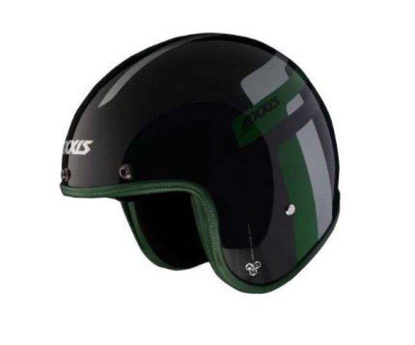 Casco jet Axxis, Hornet SV Oldstyle, verde lucido