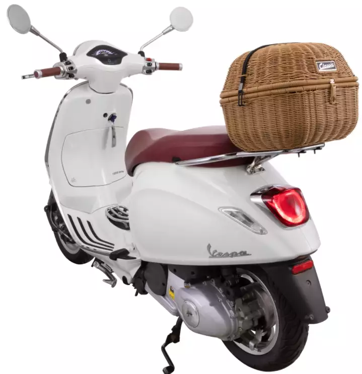 Cestino portabagagli Classic per Vespa, marrone