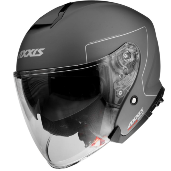 Casco jet Axxis, Mirage SV Solid, titanio opaco