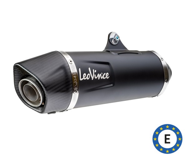 Impianto di scarico LeoVince Nero, inox, nero, impianto completo, per Vespa 300 GTS Euro 5