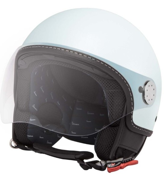Casco jet Vespa, visiera Vespa LongHe, latte menta (350/A) - L2