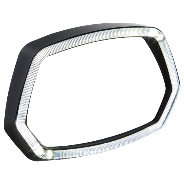 Anello faro led nero opaco ad anello per Vespa Sprint 125/​150ccm 4T ('13-'18)