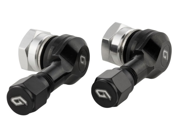 Inserto valvola per pneumatici/cerchione tubeless 80°, nero anodizzato