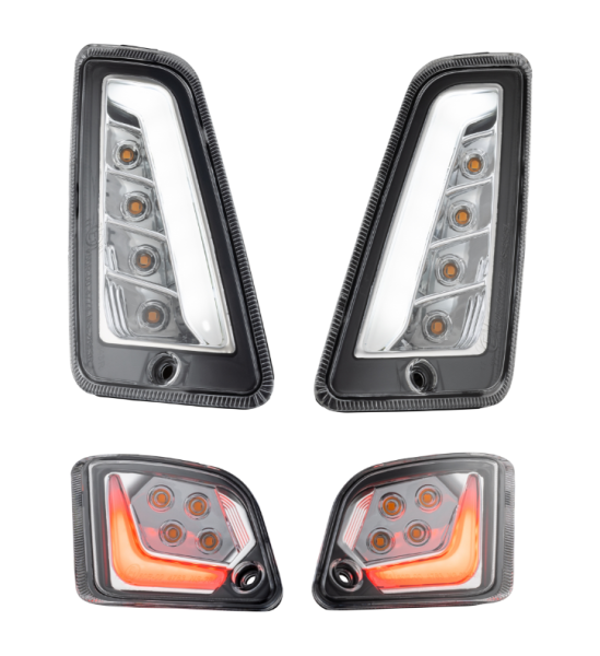 Kit indicatori di direzione anteriore e posteriore per Vespa GTS/GTS Super/GTV 125-300cc, trasparente