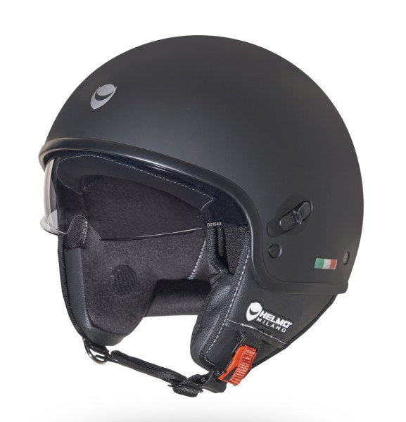 Helmo Milano Demi Jet, Puro Slider, nero opaco
