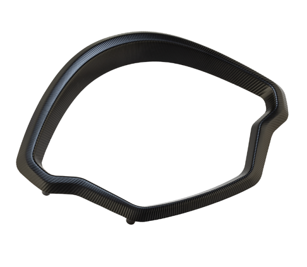 Anello decorativo tachimetro per Vespa GTS/GTS Super 125/300cc (`22-), alluminio, anodizzato nero