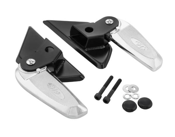 Pedane destra e sinistra per Vespa LX /LXV /S 50-150cc, nero/cromo