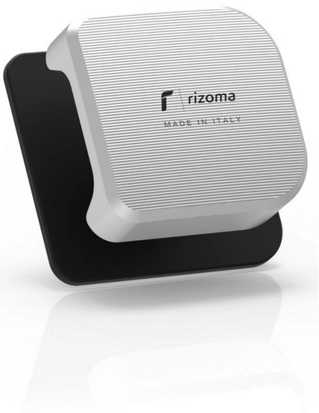 Gancio portapacchi RIZOMA per Vespa GTS/GTS Super/GTV 125-300cc (`23-), argento/nero