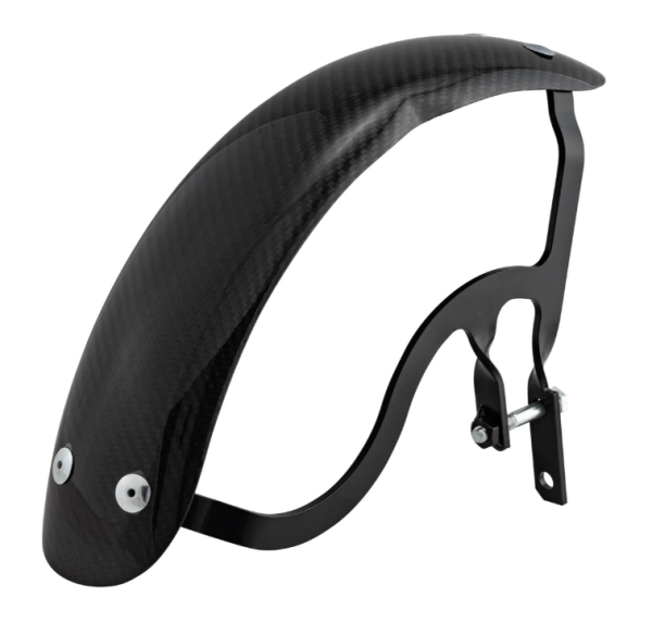 Parafango Garelli Race EVO II per Vespa PX 80-200ccm, carbonio, supporto nero