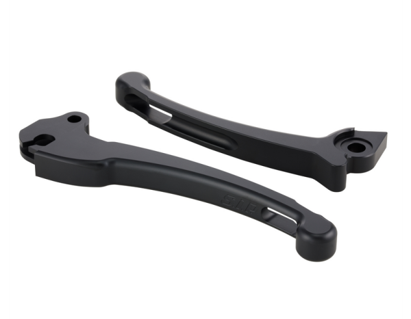 Set di leve sportive frizione/freno per Vespa PX 125-200ccm, HBZ Grimeca, destra/sinistra, nero opaco