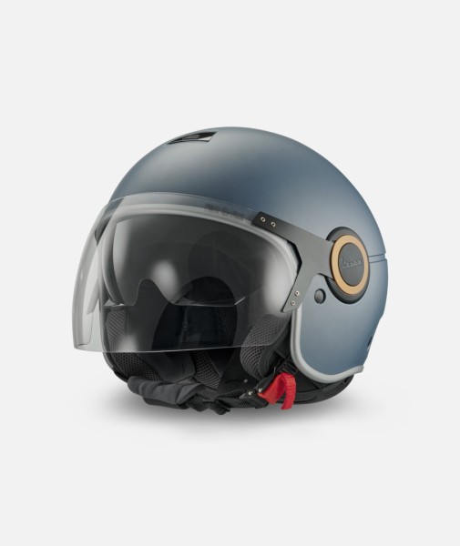 Casco jet Vespa Officina 8 blu opaco - M
