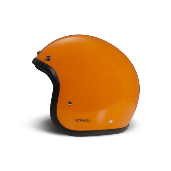 Casco jet DMD Retro, arancione lucido, arancione, fibra di vetro, ECE 22.06