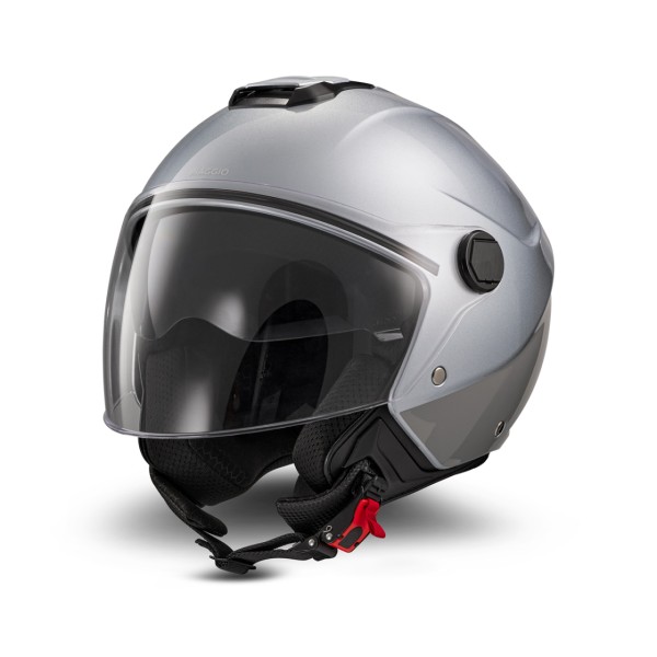 Casco jet Piaggio Demi Jet UL01 grigio lucido