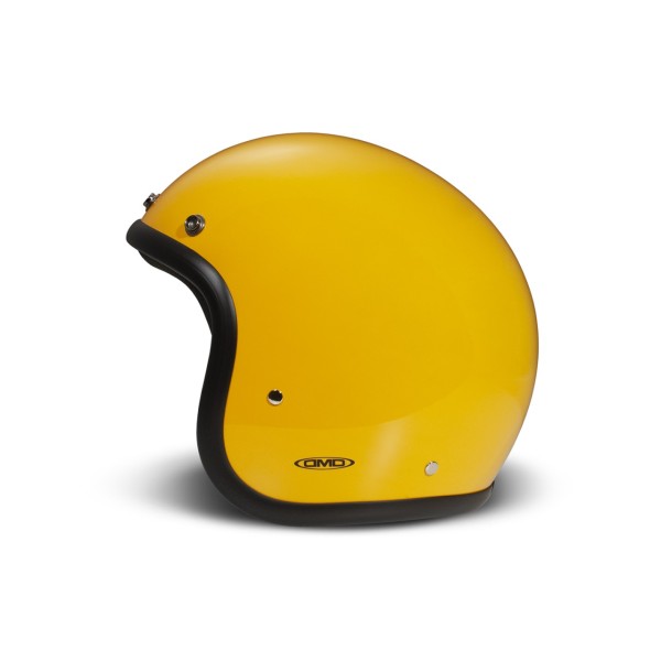 DMD casco jet Retro, giallo, lucido, giallo, fibra di vetro, ECE 22.06