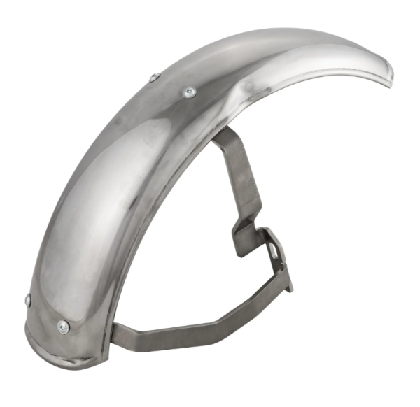 Parafango 2.0 Garelli per Vespa PX 80-200ccm, acciaio inox lucido, supporto acciaio inox