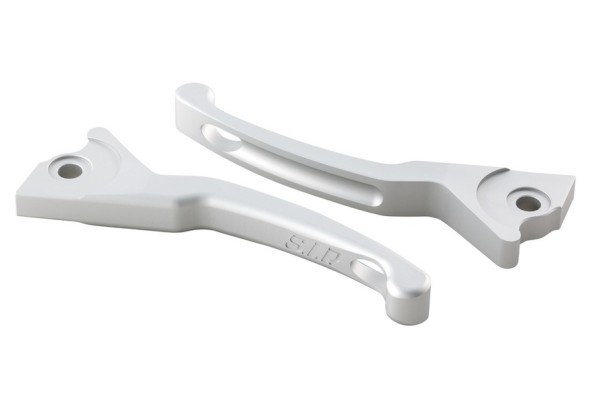 Set leve freno sportive Shorty per Vespa, destra e sinistra, argento opaco