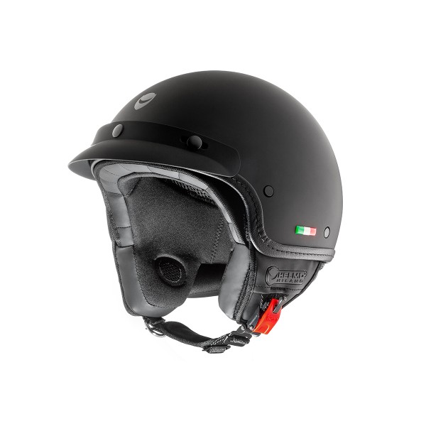 Casco jet Helmo Milano, FuoriPorta, nero opaco