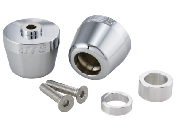 Contrappesi manubrio sinistra/destra per Vespa Primavera/​Sprint/​ET/​LX/​LXV/​S, cromati