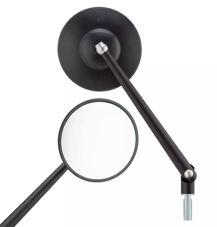 Specchio standard per Vespa, filettatura destra, nero opaco