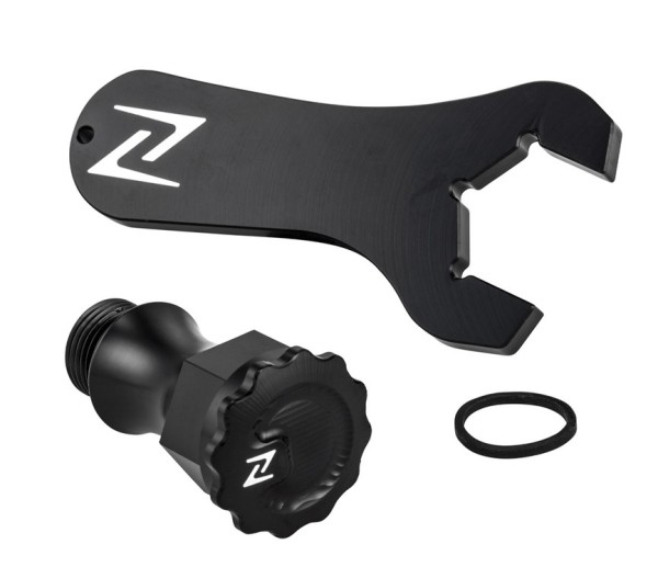 Tappo riempimento olio per Vespa GTS/​GTS Super/​GTV 300cc HPE, nero lucido