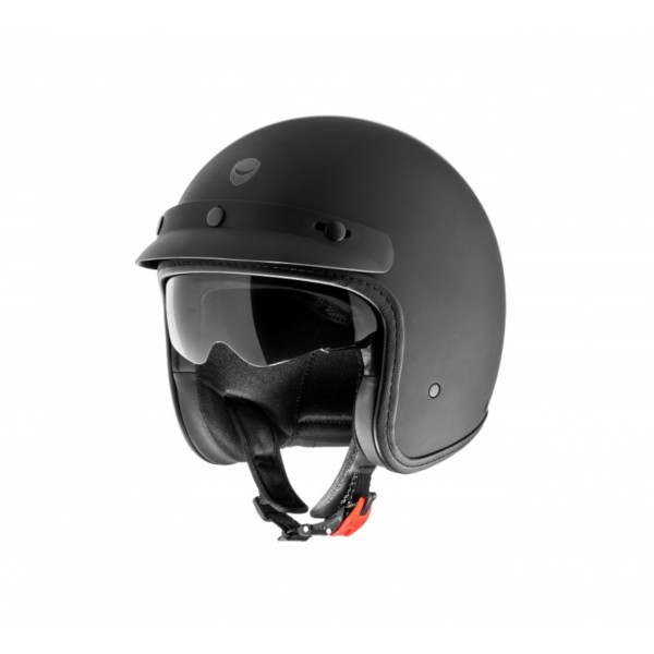 Casco jet Helmo Milano, Audace Monza, nero opaco