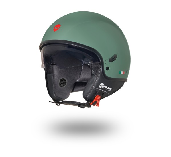Helmo Milano Demi Jet Puro Slider verde lucido