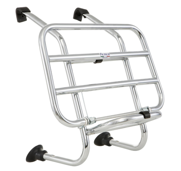 Portapacchi anteriore per Vespa PX 80-200cc, pieghevole, cromato