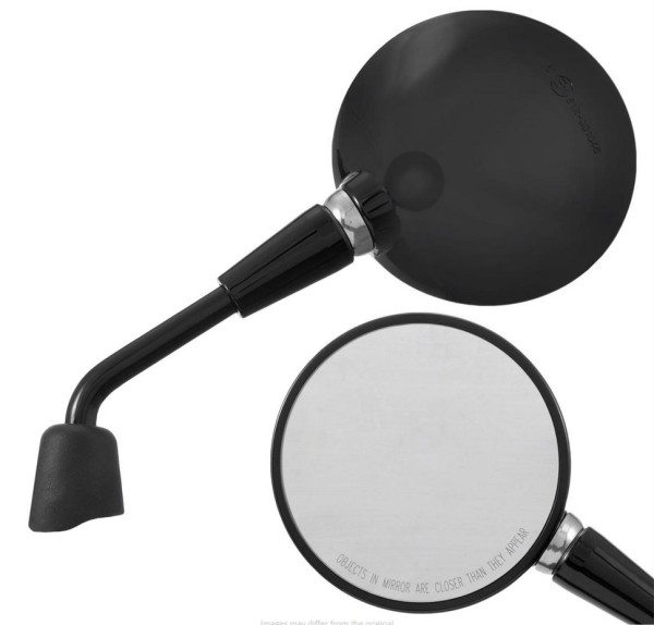 Specchio Shorty, nero lucido, destro e sinistro per Vespa Primavera / ​GTS HPE