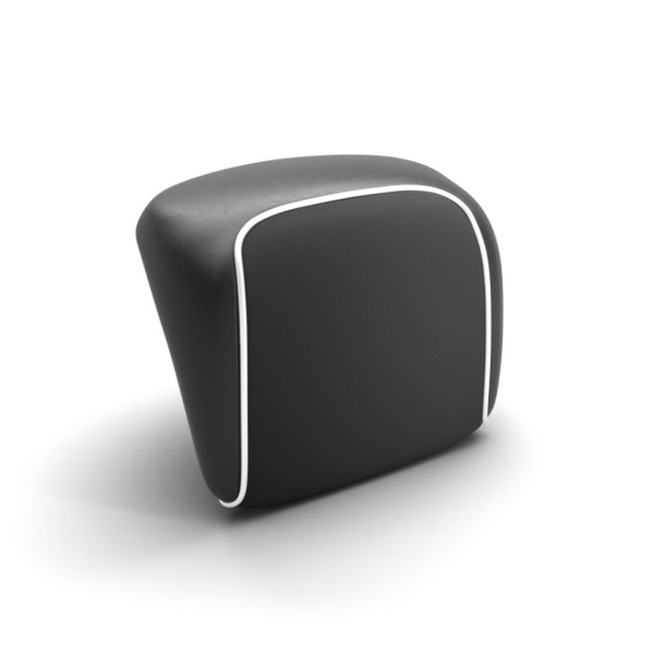 Schienale originale per bauletto Vespa GTS/GTV - nero, profili bianchi