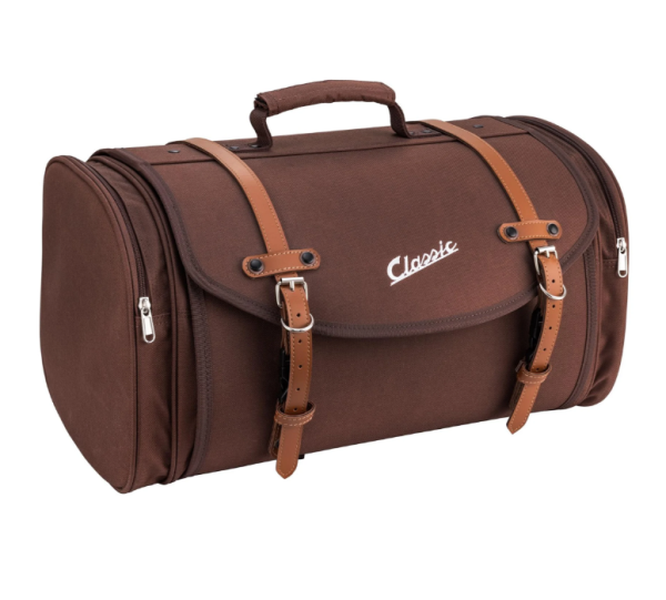 Borsa "Classic" grande per Vespa, in nylon, marrone tabacco