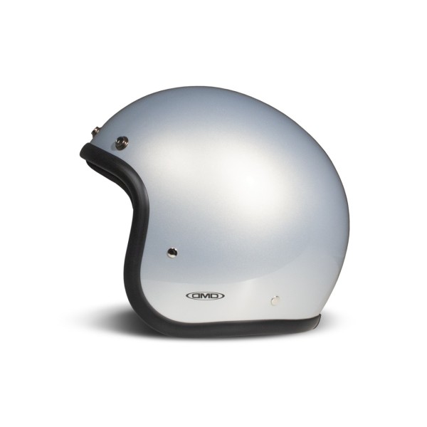DMD casco jet Retro, argento, lucido, Ice, vetroresina, ECE 22.06