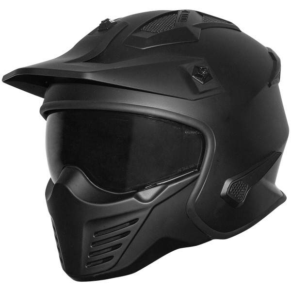 Casco Germot GM 44, nero opaco