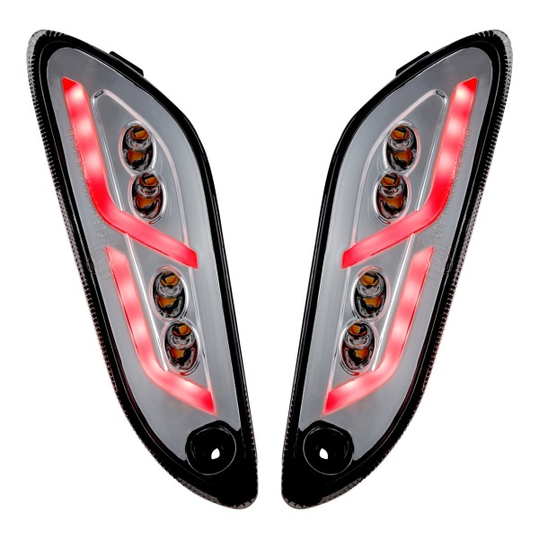 Kit frecce posteriore sinistra/destra LED trasparente per Vespa Primavera /​ Sprint 125-150cc SIP Style