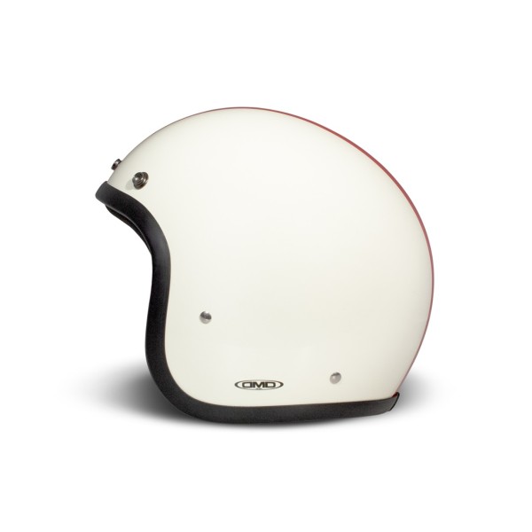 DMD casco jet Retro, bianco, opaco, triplo, fibra di vetro, ECE 22.06