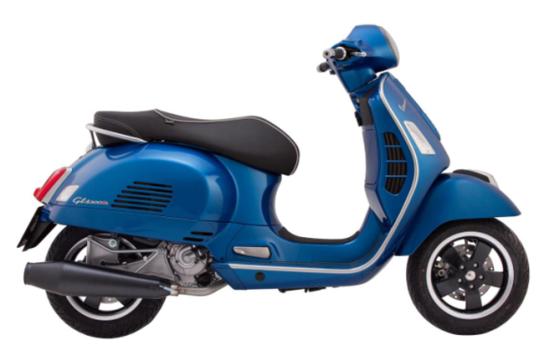 Scarico racing per Vespa GTS/​GTS Super/​GTV/​GT 60 125-300ccm i.e., 4T, LC, inox nero