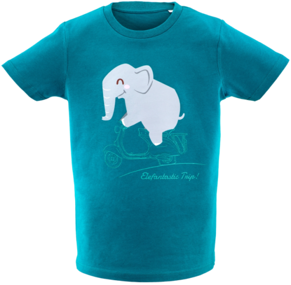 T-shirt per bambini "Elefantastic Trip!", turchese