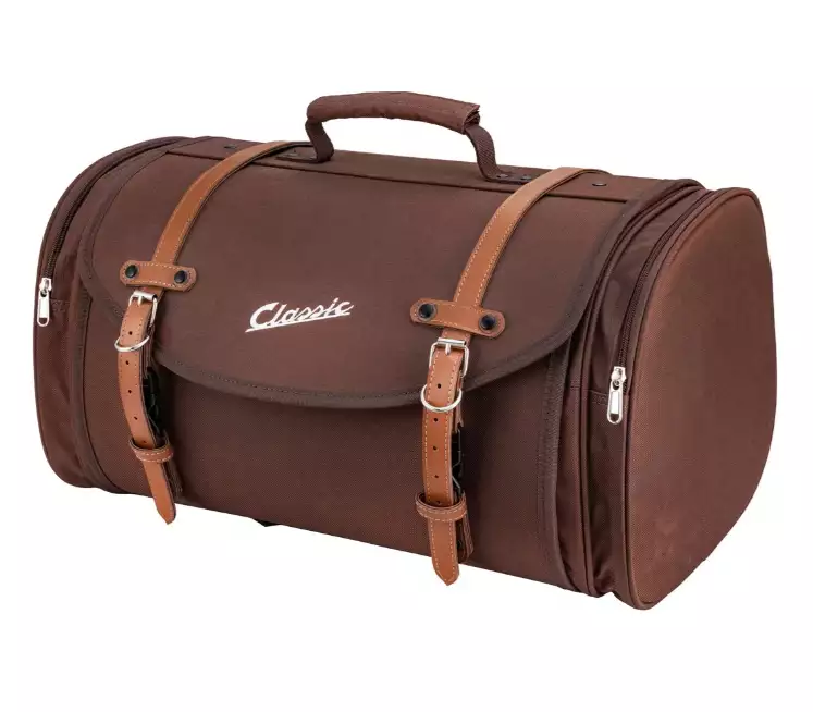 Borsa "Classic" grande per Vespa, in nylon, marrone tabacco